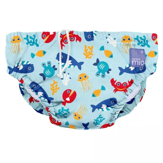 NEW Deep Sea Blue Design Reusable Baby Swim Nappy Large by Bambino Mio