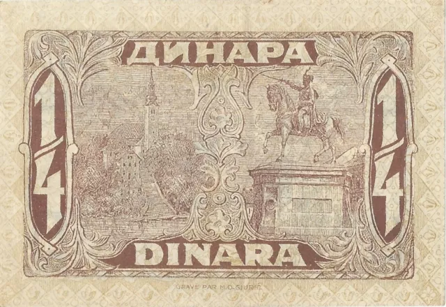 Jugoslawien 25 Para 1921 1/4 Dinar Königreich d. Serben Kroaten Slowenen Pick 13 3