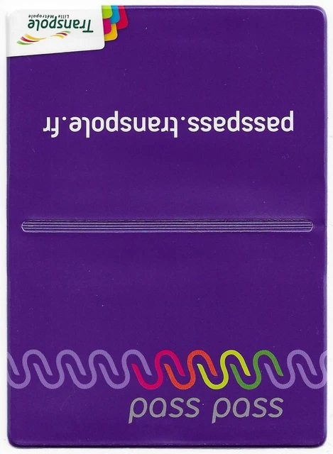 POCHETTE CARTE TICKET pass pass transpole ilévia métro bus tramway