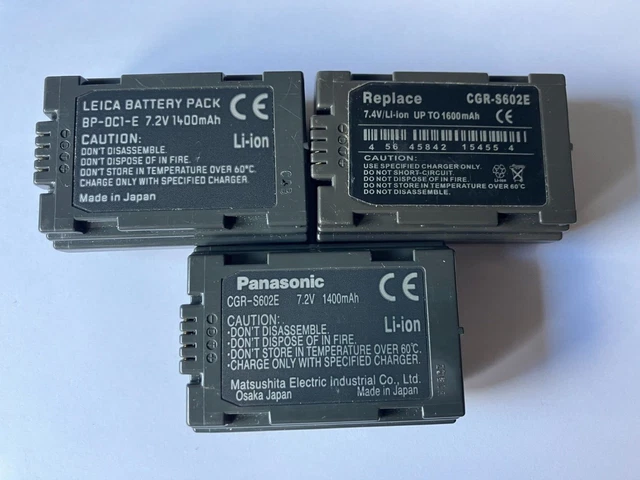 Batterie pour Panasonic odèle/réf. CGR-S006E, 7,2V, Li-Ion