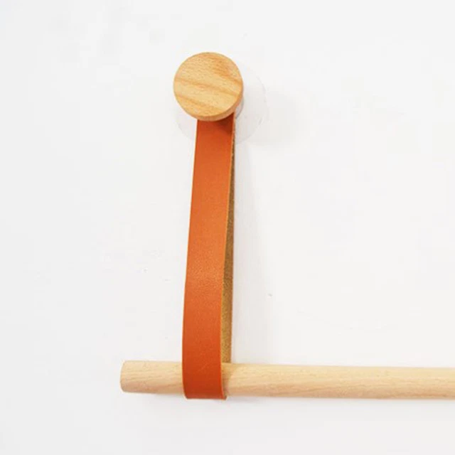 Ganchos de pared cómodos agarre toallas estables ganchos de pared de madera resistentes