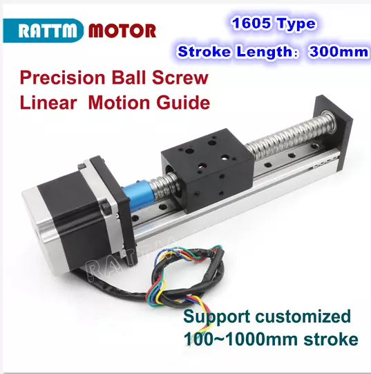 CBX1605 300mm Slide Stroke Linear Motion Guide Precision Ball Screw+Nema23 Motor