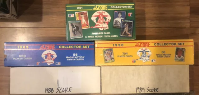 1988, 1989, 1989, 1990, 1991 Score Baseball Factory sets ~ Griffey * Thomas