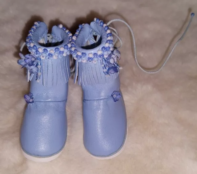 Dianna Effner Little Darling Doll Puppen Schuhe Stiefel hellblau