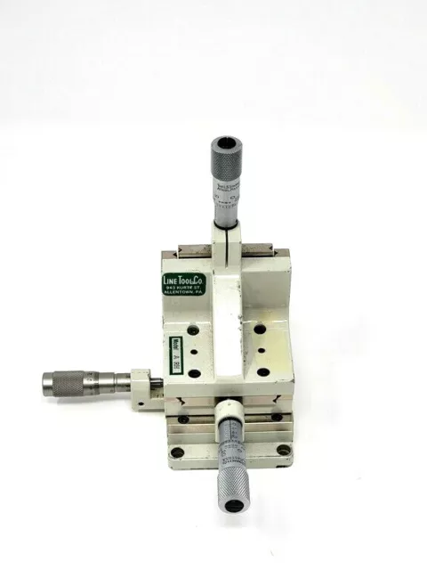 Line Tool Co.  A RH Linear Stage XYZ 3 - Axis with Micrometerts