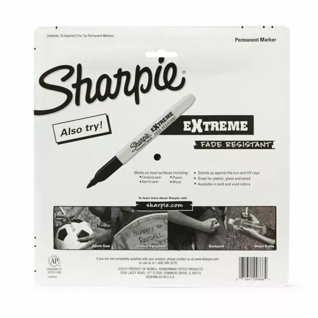 Sharpie  Color Burst Permanent Markers with Fine Point - 24 Pieces.