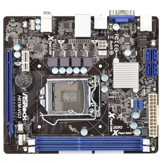 Placa base ASROCK H61M-VG3, placa base LGA 1155 DDR3