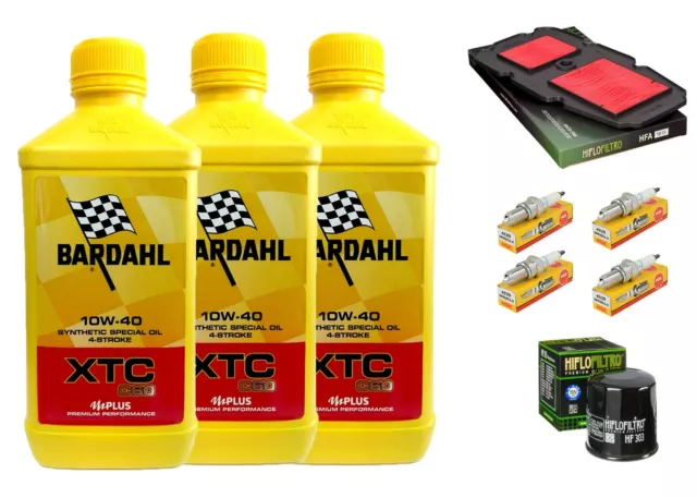 Kit Tagliando Honda Xlv Transalp 650 Olio Bardahl 10W40 Filtro Aria Olio Candele