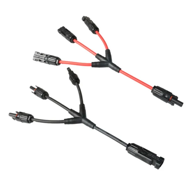 Cable de panel solar para fácil instalación conector en Y color rojo y negro