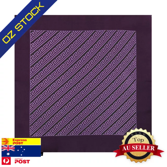 Epoint EEHB0399 Pocket Square Set For Mens Purple Pink Patterned Husband Hanky