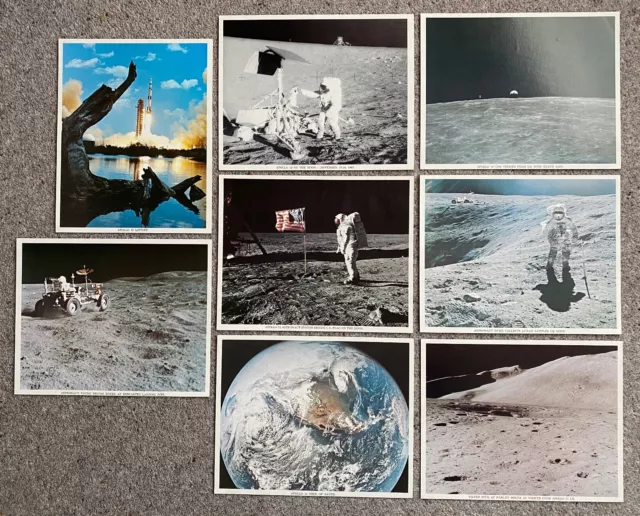 +++ APOLLO 11 12 15 & 16 OFFICIAL NASA 8x10 PHOTOGRAPH COLLECTION +++