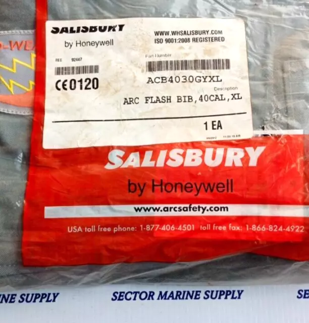 Bavoir Salisbury Arc Flash, 40Cal, Xl. Acb4030Gyxl 3