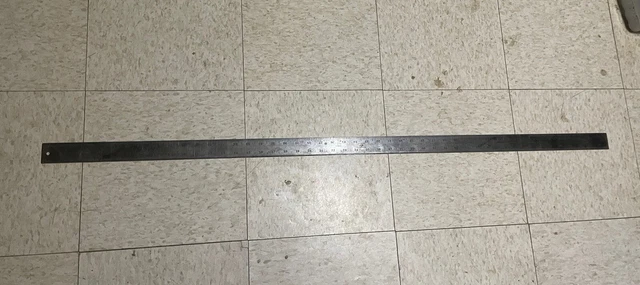 The L.S. Starrett Co. 48” Hardened Steel No. 410 Tempered No.  4 Ruler Rule
