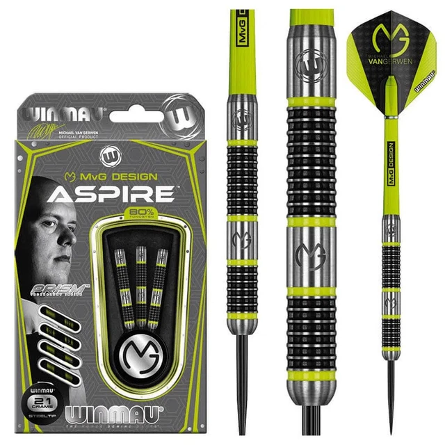 Winmau Michael van Gerwen MvG Aspire 80% Tungsten Steel Tip Darts