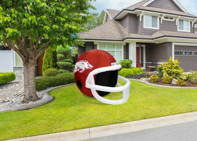 Arkansas Razorbacks Team Inflatable Lawn Helmet-NCAA Lawn Football Helmet