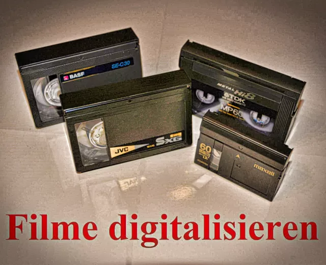 VHS digitalisieren, Hi8, Video 8,  S-VHS, Mini-DV, VHS-C Kassetten auf DVD