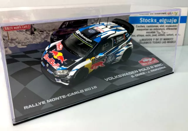 Ixo Altaya 1/43 Volkswagen Polo R Wrc S.ogier J.ingrassia Rallye Montecarlo 2016