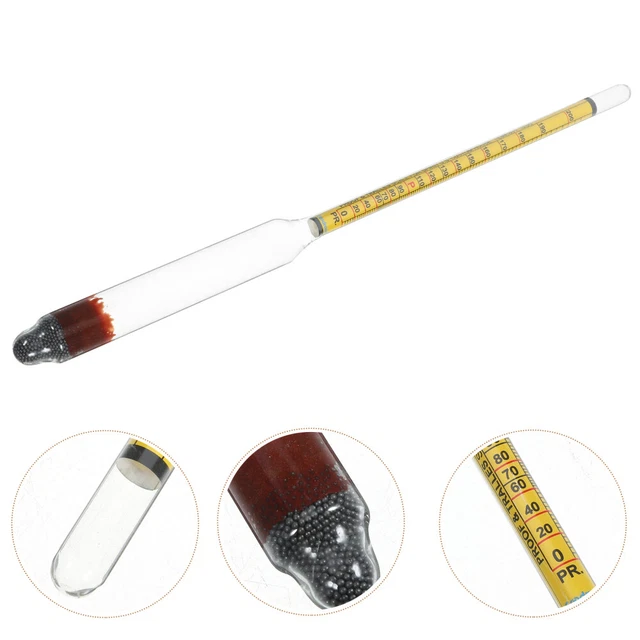 Outil œnologie Amateur Ensemble Hydromètre Vin Et Bière - Densimètre En Verre, Cylindre De Mesure, Sacs Et Accessoires
