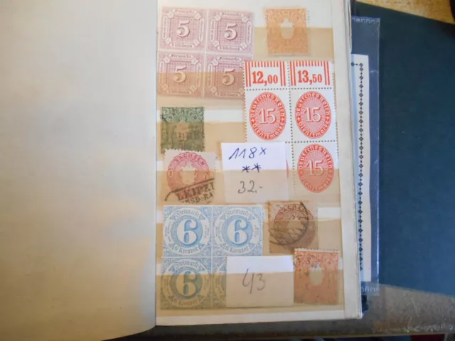 Dachbodenfund kl. Album 12 S. , viel Altdeutschland , hoher Michel, genau ansehe