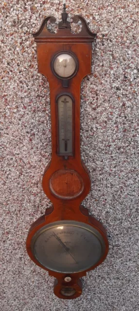 Large 19th C Wheel Barometer For Spares,Restoration Maker Walterston Edinburgh 2