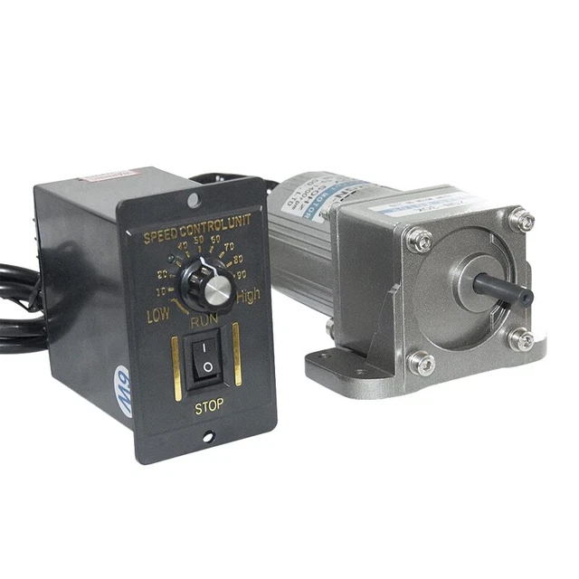 110V/220V AC GEAR Electric Motor Variable Speed Controller w/ Reduction