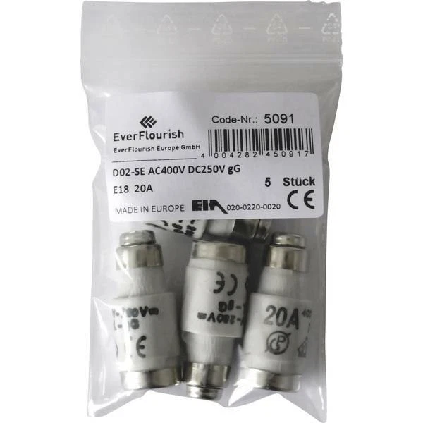 Gao 629260 fusibile neozed misura d02 20 a