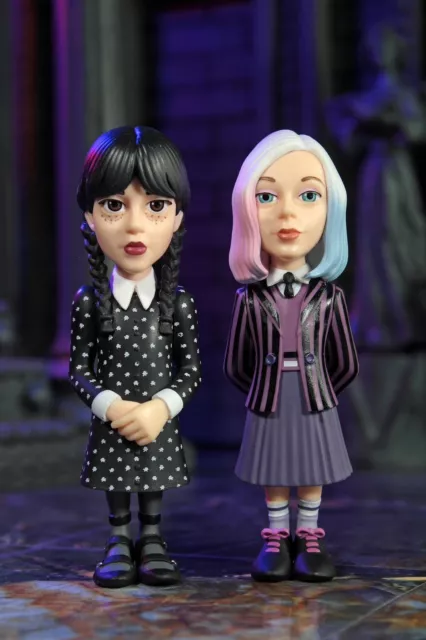 Wednesday Addams and Enid Mego Minix pop vinyl figurines