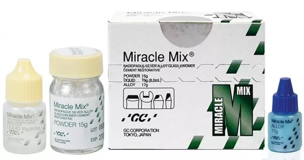 Dental Silver Reinforced Glass Ionomer Restorative Cement GC Miracle Mix