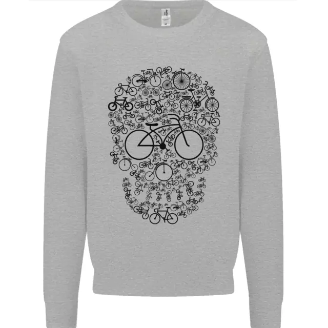 Bicycle Skull Cyclist Funny Cycling Bike Mens Sweatshirt Jumper