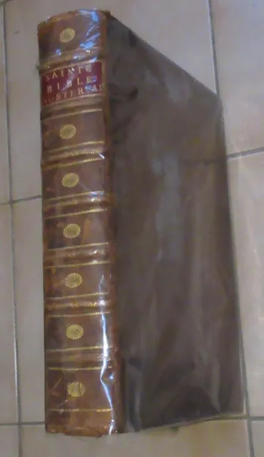 Bible protestante d'Ostervald 1724 E O exemplaire d'An Augustin Thomas Du Fossé