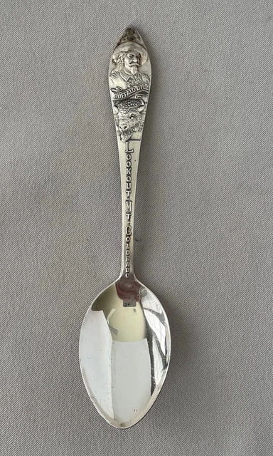BUFFALO BILL Lookout Mountain Colorado Sterling Silver Souvenir Spoon;R314