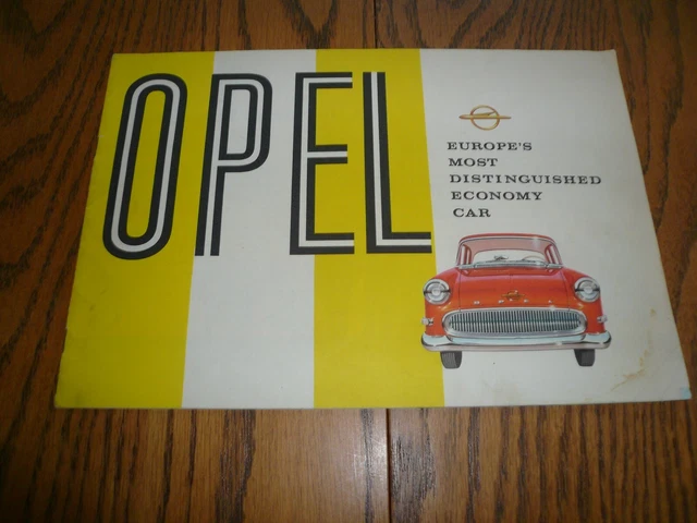 1958 Opel Large Sales Brochure - Europe's Most Distinguished Economy Car Vintage