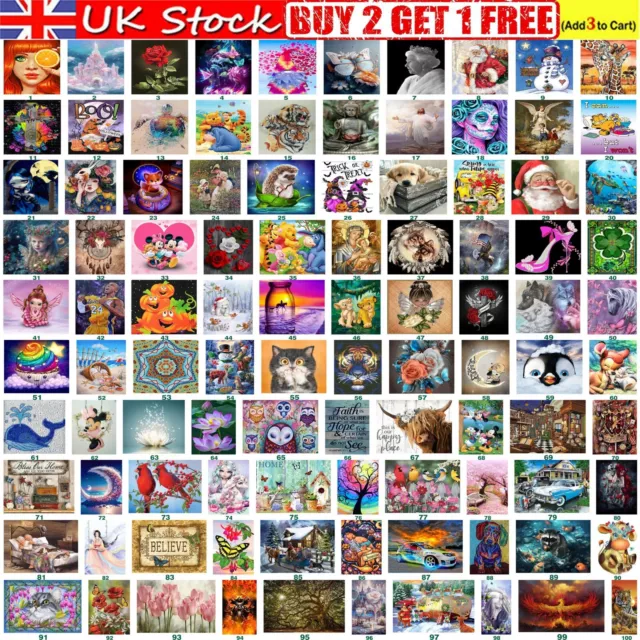 Full Drill 5D Diamond Painting Embroidery Picture Cross Stitch Home Art Kits UK