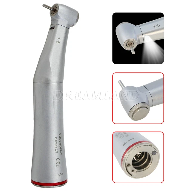 COXO Dentaire Dental LED 1:5 Contre-angle fibre optique Pièce à main électrique