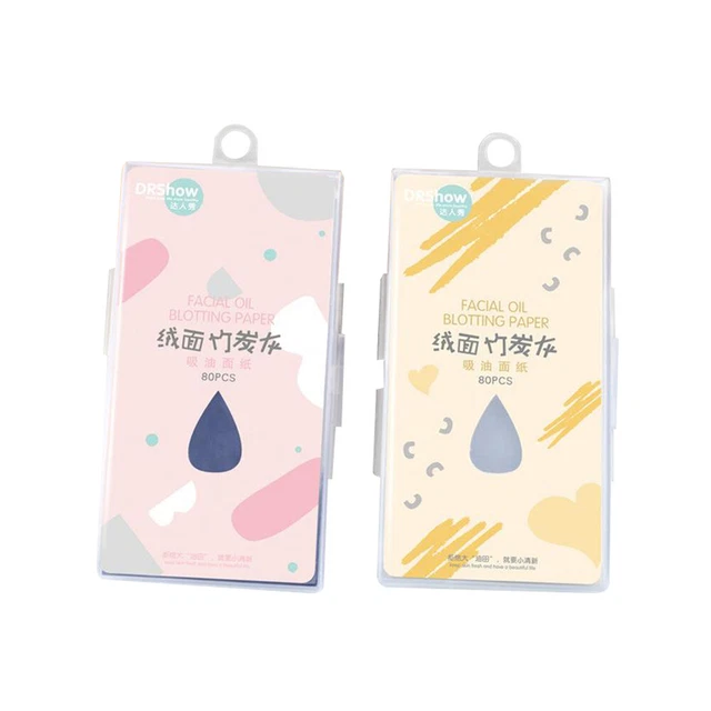2 Boxes Papier Buvard Au Charbon De Bambou Absorption D'huile
