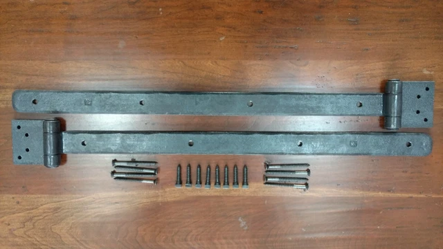Hand Forged Mortise Strap Hinges Blacksmith Brokenanvil Proudly Made in the USA