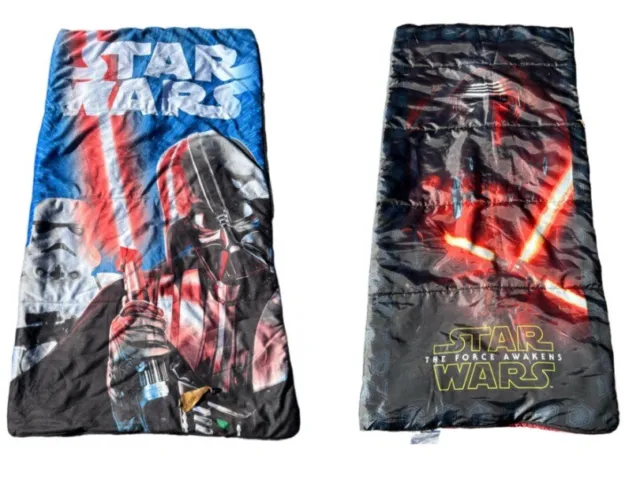 STAR WARS Darth Vader Storm Troopers Blue/ Kylo Black Sleeping Bag Kids Size