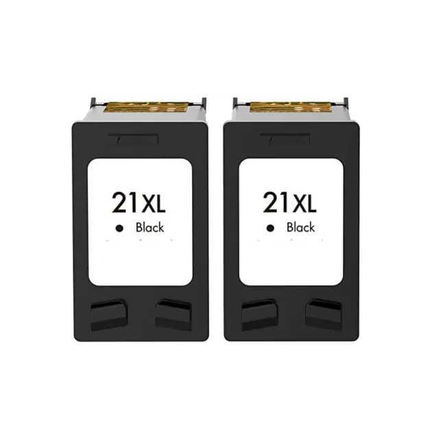 Kit 2 cartucce per HP rigenerata colore nero C9351AE C9351CE 21XL 21