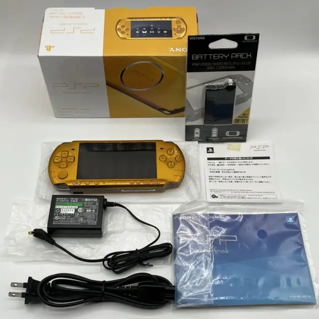 SONY PSP-3000 PLAYSTATION Portatile Console Luminoso Giallo Con/Scatola EUR  211,95 - PicClick IT