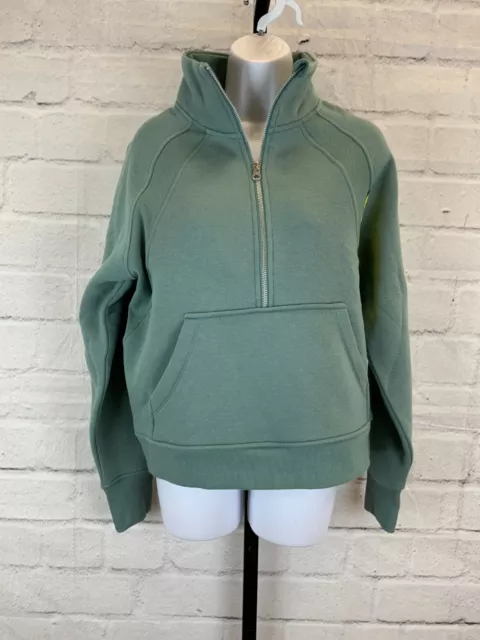 Danskin Mixed Rib Half Zip Pullover Jacket, Womens Size Small, Tidewater Teal