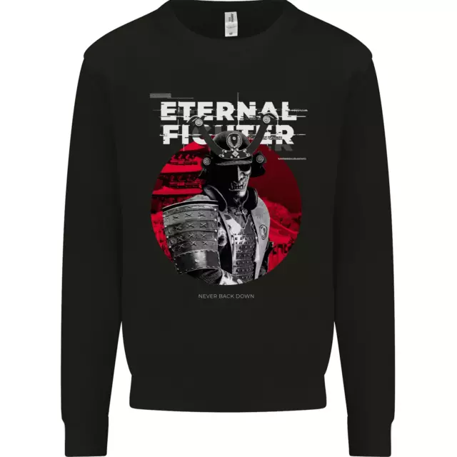 Samurai Fighter Skull MMA Mixed Martial Arts Mens Sweatshirt Jumper