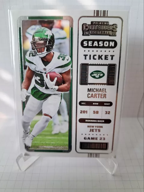 Panini Contenders Football 2022 Michael Carter Jets #92 Trading Card NFL