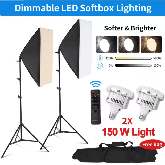 Photography Photo Studio Softbox Lighting Soft Box Boom Flash Light Stand Kit