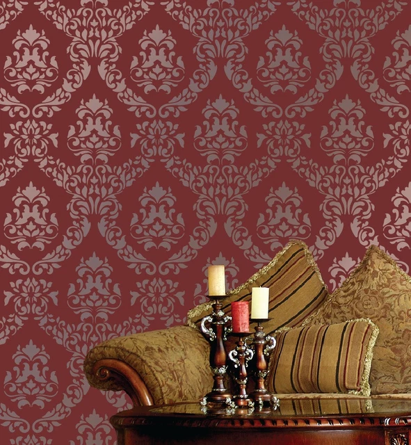 DAMASK PATTERN Large wall stencil faux design 0104A 10.60 PicClick