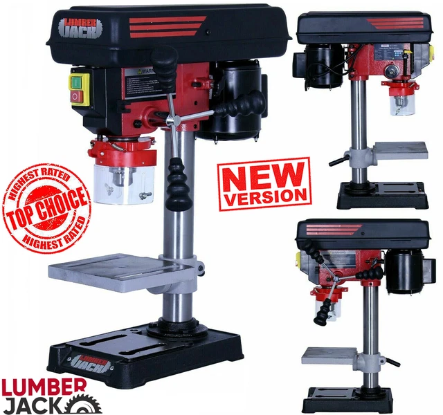 Lumberjack Pillar Drill Press 5 Speed 300W Motor & 13mm Chuck 240v Bench Top