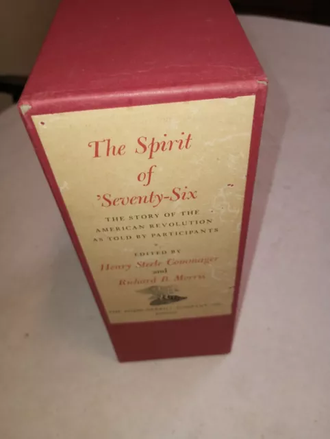 The Spirit Of Seventy-Six 2 Vol Boxed Set Commager Morris Bobbs-Merrill Vintage 2