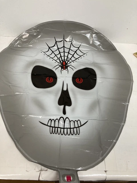 "Mylar Halloween Globo Tela Araña Calavera Cara Cabeza Fiesta Decoración 20""x18"