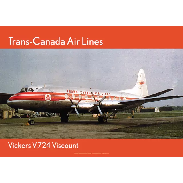 Trans-Canada Air Lines Viscount Art Print - Vickers V.724 Repro - 2 sizes poster