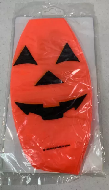 Vintage 1990 Rinco Halloween Inflatable  Pumpkin Jack O Lantern Blow Up 16” New!