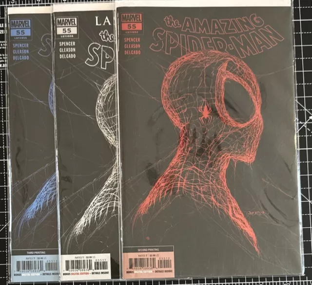 🔑🔥 Amazing Spider-Man Vol.5 #55 2020 Marvel 3 Web Head Set Patrick Gleason